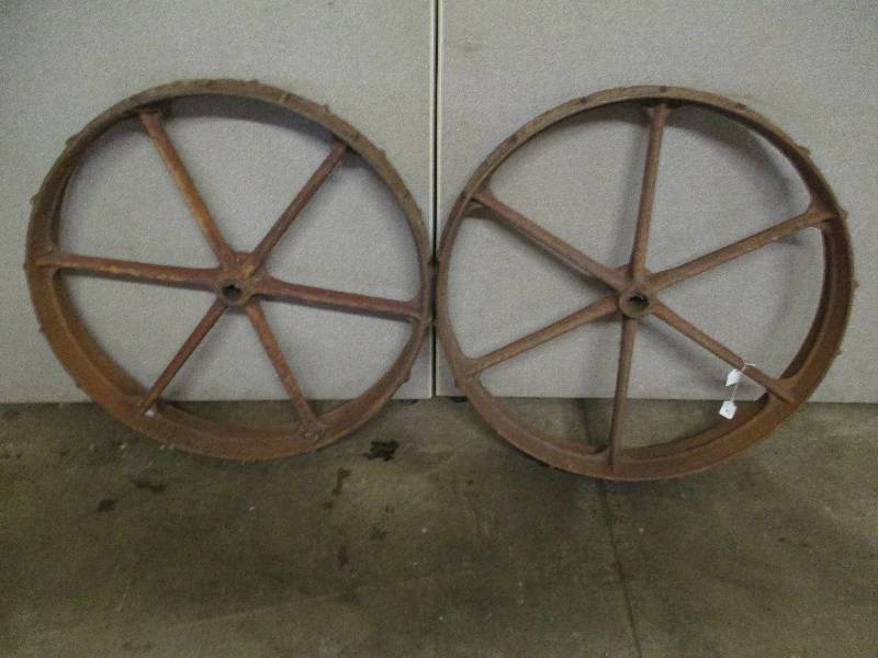 lot 7 image: Antique Metal Wheels