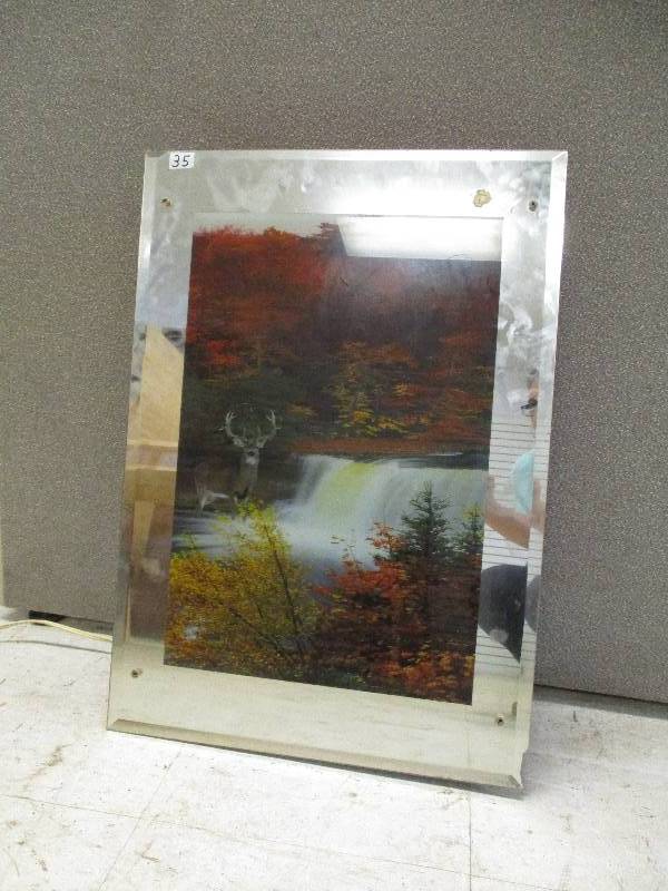 lot 35 image: Lighted Mirror Picture