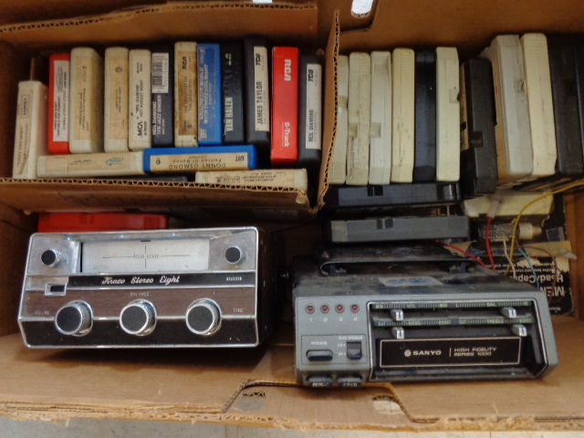 lot 42 image: 8 Track Car Stereo Players and Tapes