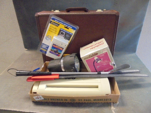 lot 179 image: Salesmans Case, Paper Shredder and More
