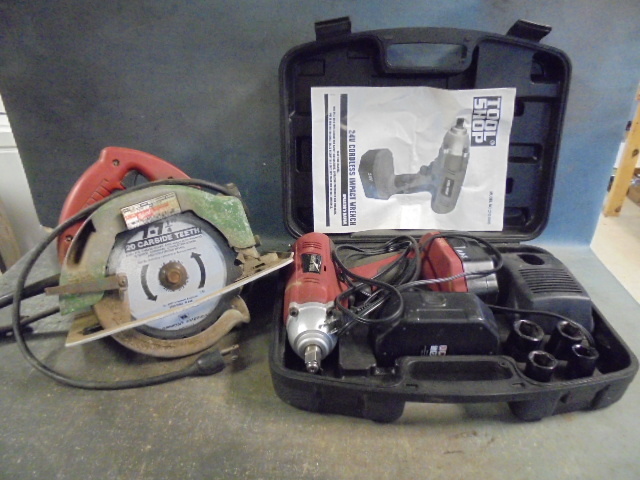 lot 51 image: Milwaukee Circular Saw and Tool Shop Impact Wrench