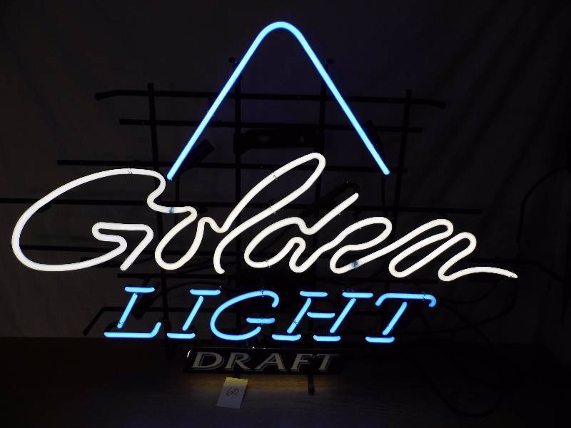 Golden Light Draft Neon Sign