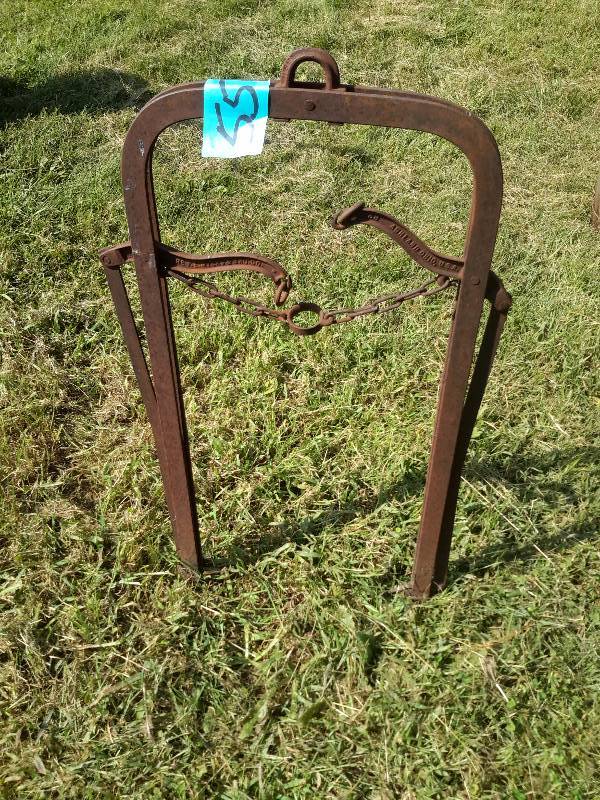 Antique Hay bale hook.  AFTON Vintage and Antique Industrial and