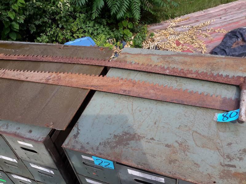 lot 80 image: 2 Antique Cross Cut Saw Blades