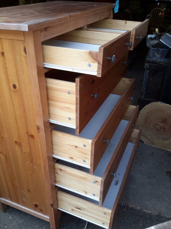 lot 11 image: Nice Pine Dresser.. Top needs some refinishing