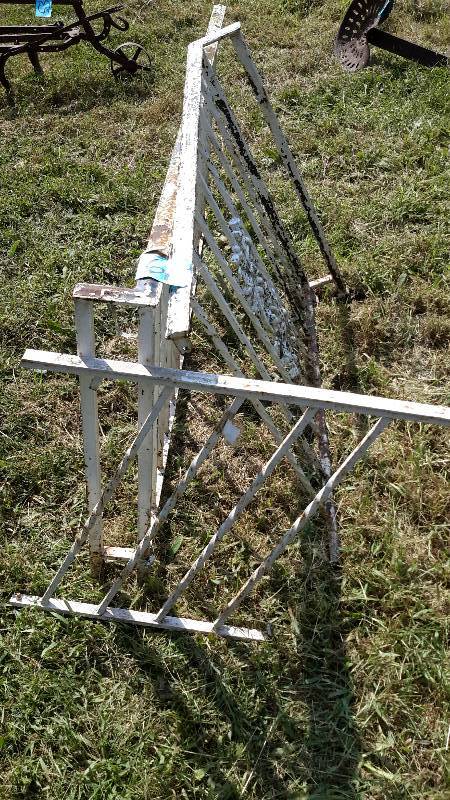 lot 61 image: 3 wrought iron fence sections