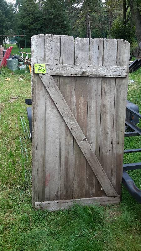 lot 73 image: Weathered barn wood door