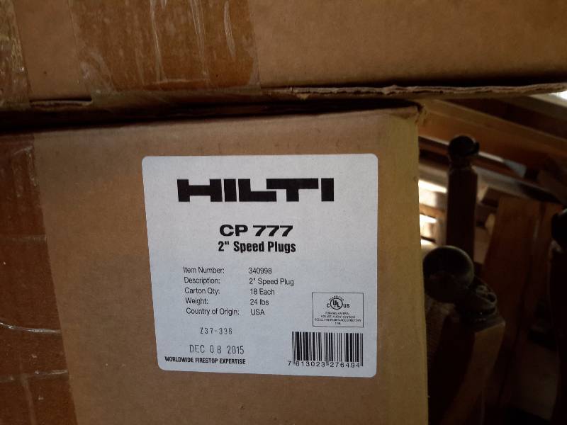 lot 118 image: 4 cases of HILTI, 2 in Speed Plugs.. NEW