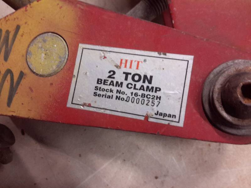 2, HIT, 2 Ton Beam Clamps