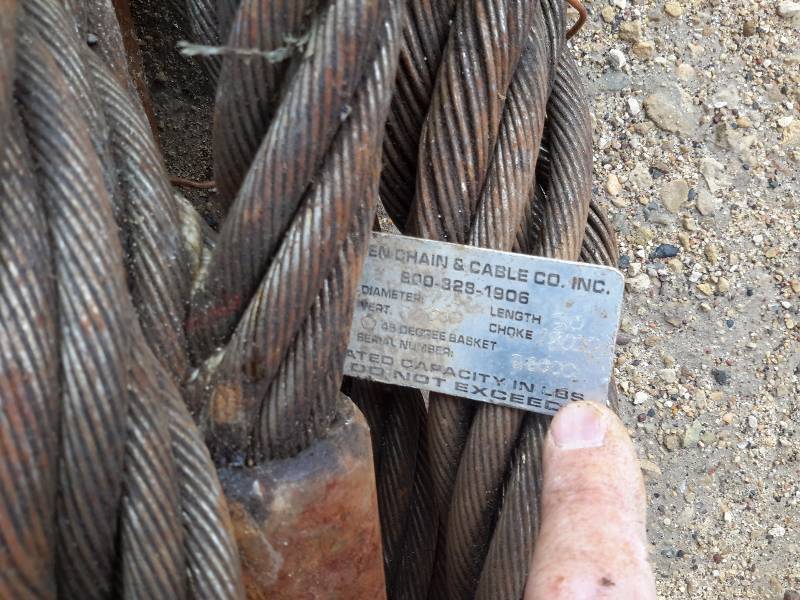 2, Olsen, 12 ft chokers.. 11,000 lb max capacity