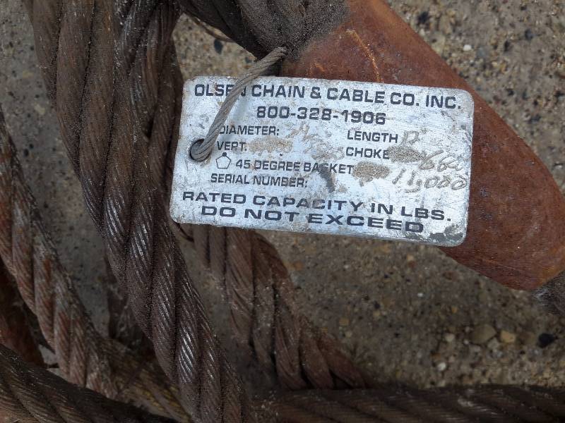 2 olsen, 12 ft , 11,000 lb chokers
