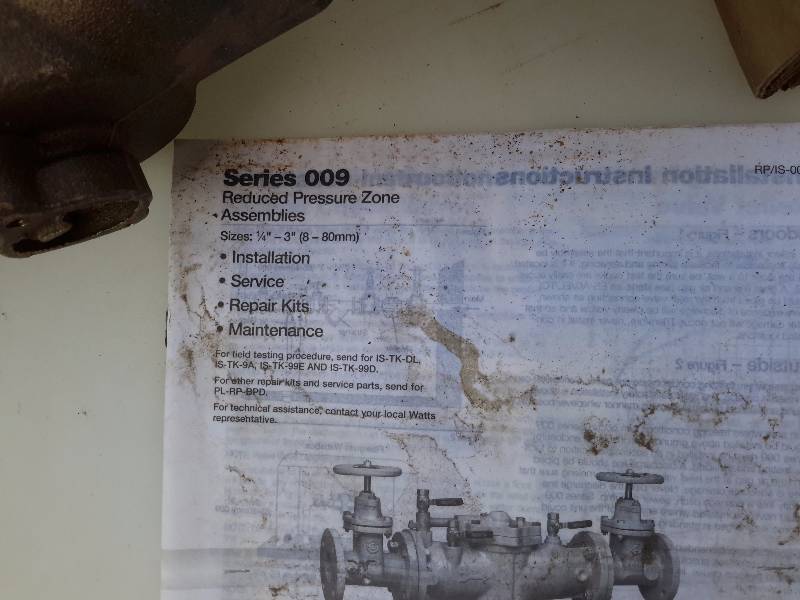 Series 009, Reduced Pressure Zone Assembly