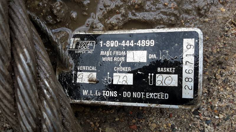 2, Total Tool, 12 ft, 20,000 lb chokers