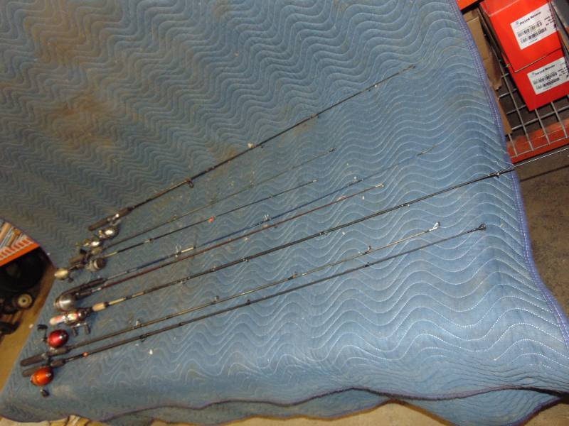 lot 46 image: Lot of Fishing Poles and Reels