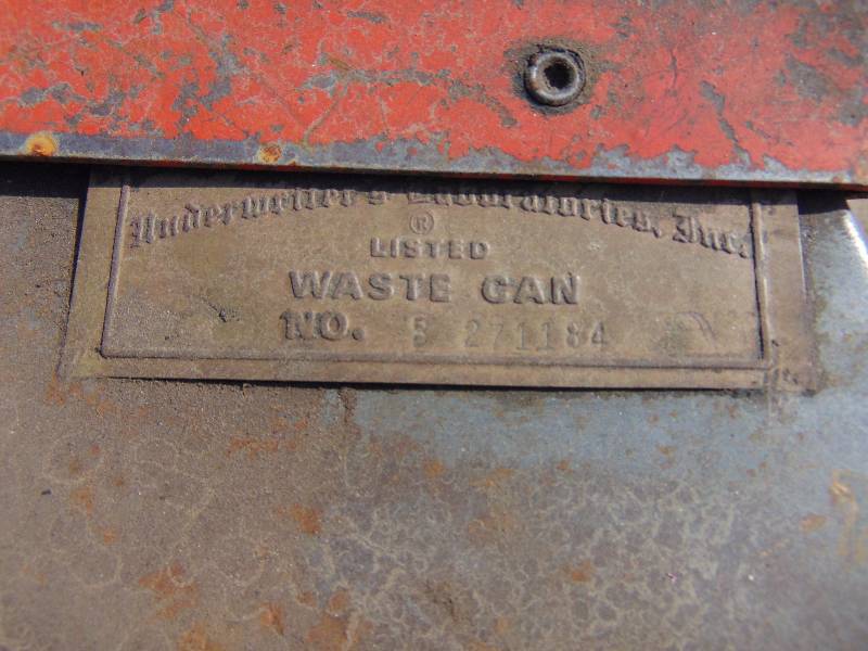 lot 71 image: (2) Metal TrashRag Can