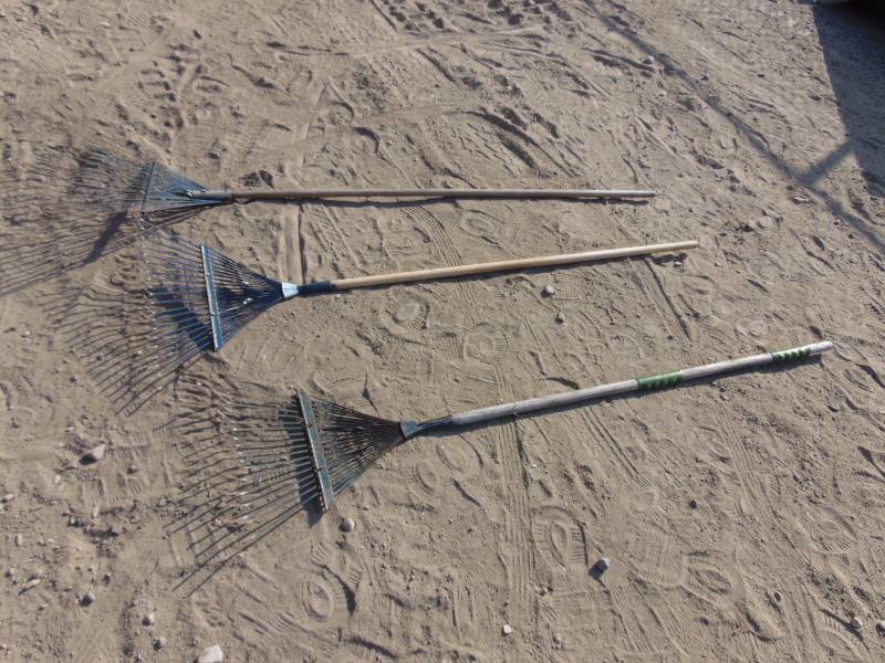 lot 76 image: (3) Lawn Rakes