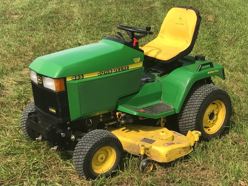 John Deere 445 Tractor & John Deere Attachments | K-BID