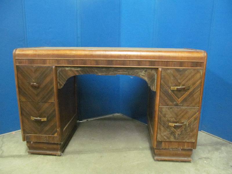lot 76 image: vintage waterfall dresser