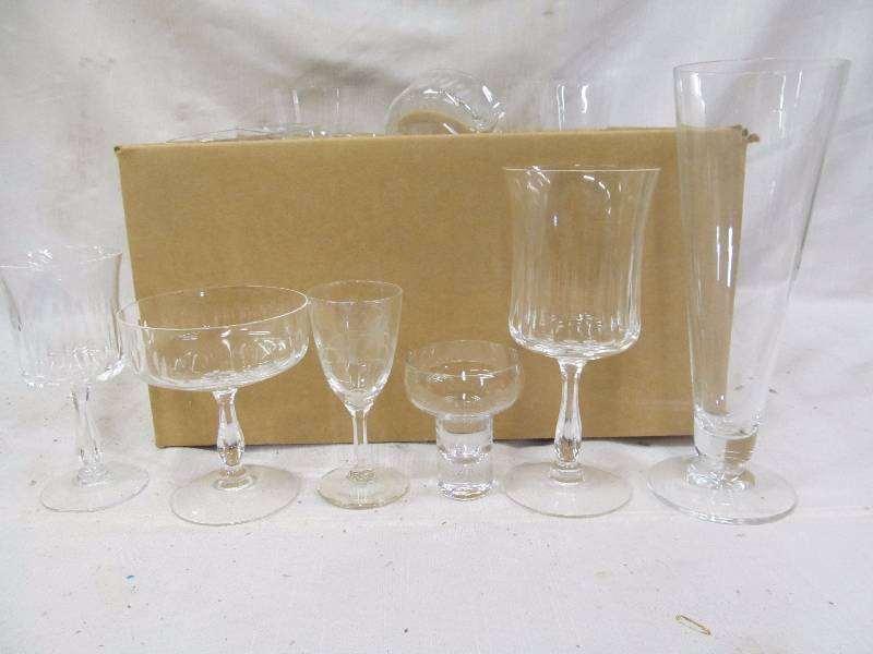 lot 132 image: crystal stemware