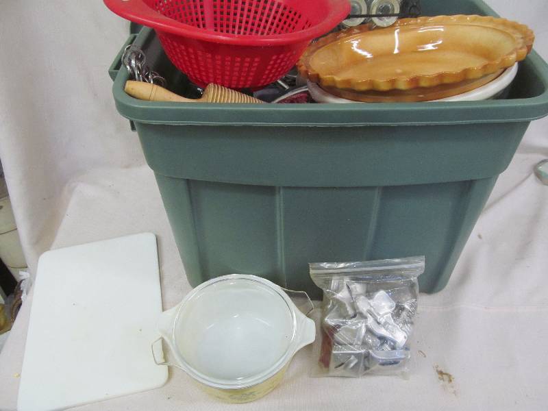 lot 162 image: vintage cookie cutters, cookware, flatware