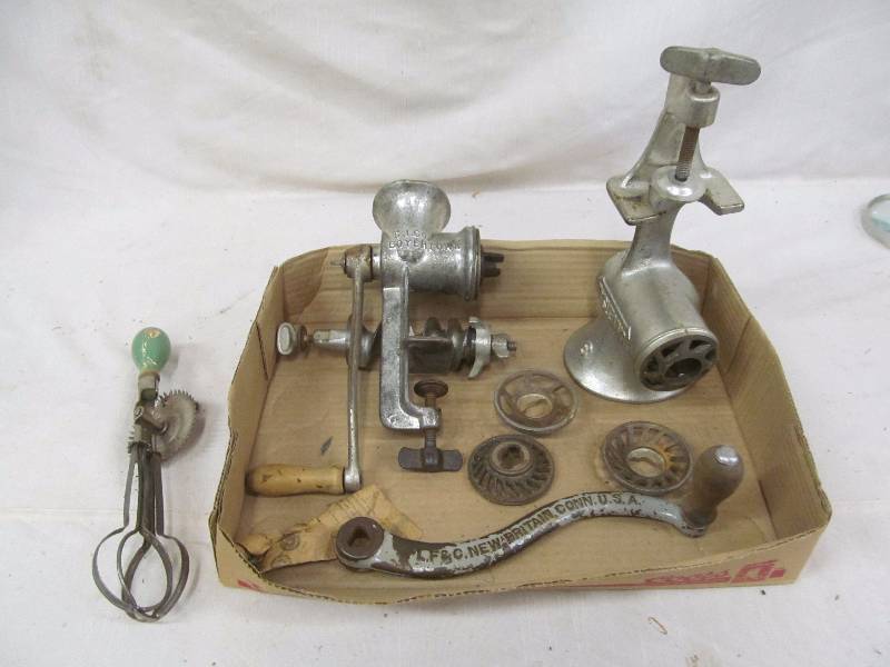 lot 186 image: vintage food grinders