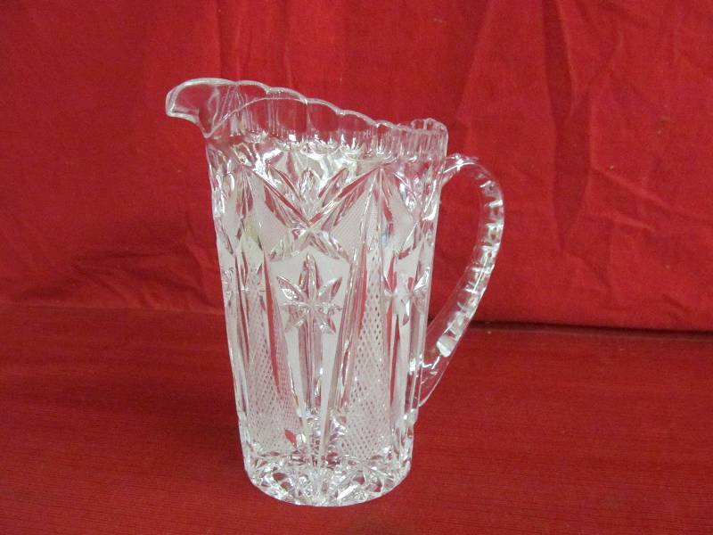 lot 211 image: lead crystal water pitcher