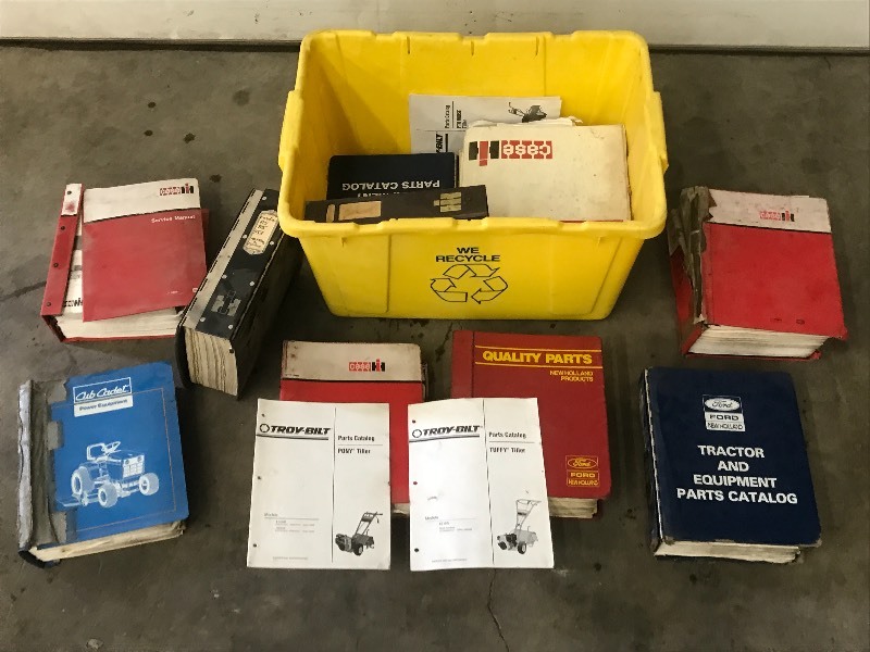 lot 19 image: Box Of Tractor Service  Repair Manuals