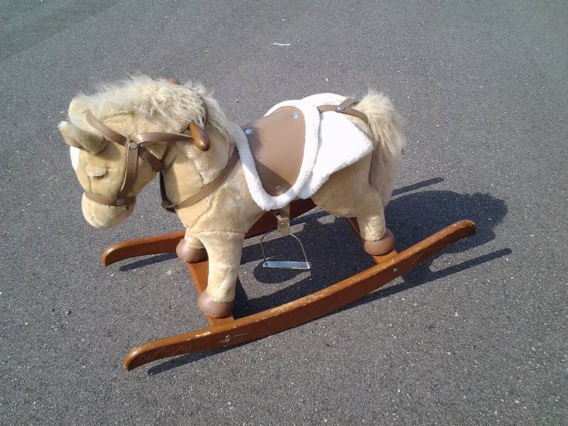 lot 10 image: Plush Rocking Horse