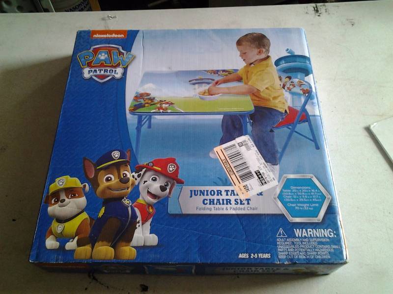 lot 53 image: New Paw Patrol Table & Chair Set