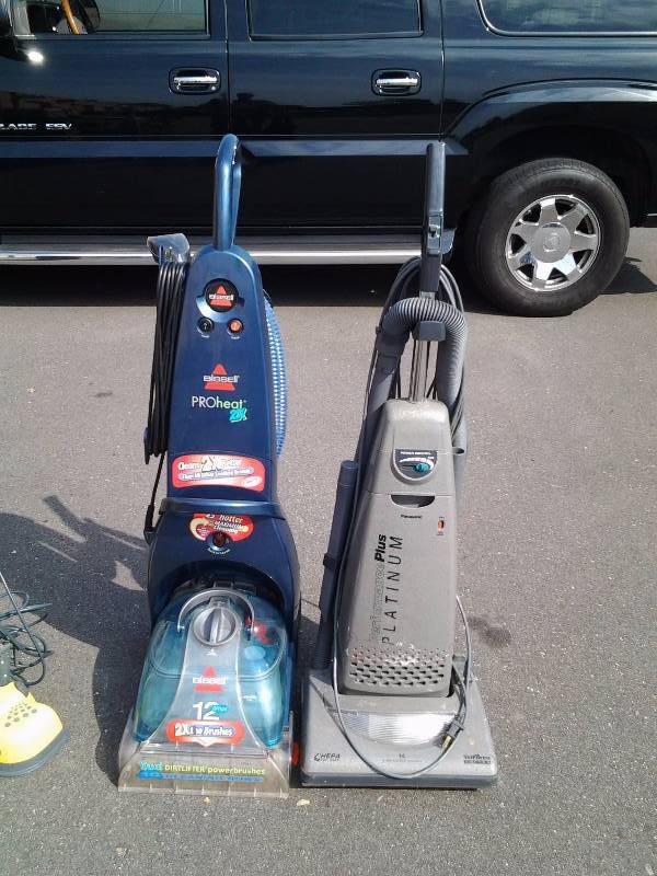 lot 49 image: Bissell Pro-Heat Floor Cleaner, Panasonic Upright Vacuum