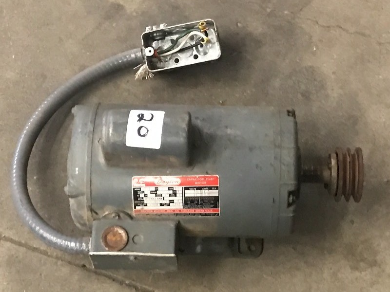 lot 20 image: Dayton 2HP 1.5HP Single Phase Elect...