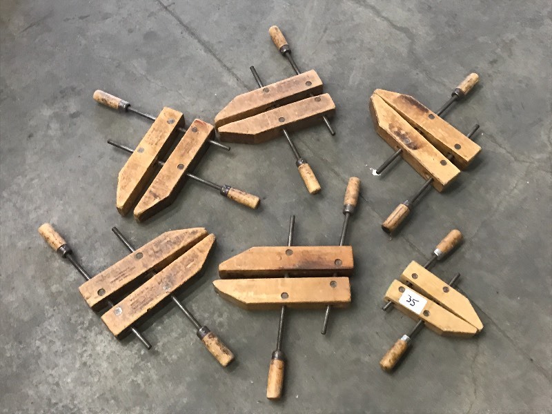 lot 35 image: Lot Of (6) Woodworking Clamps ...