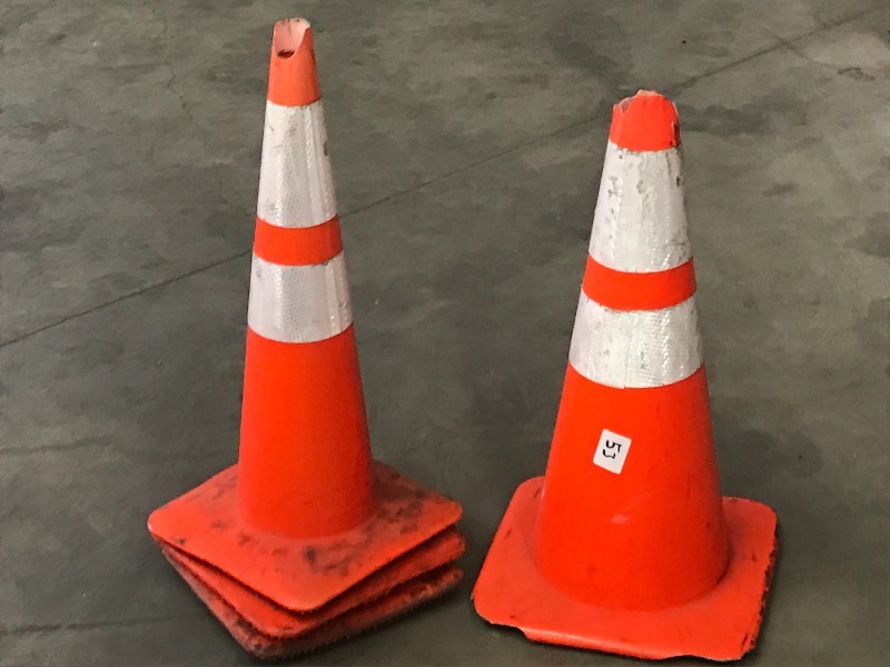lot 53 image: Lot Of (4) Safety Cones ...