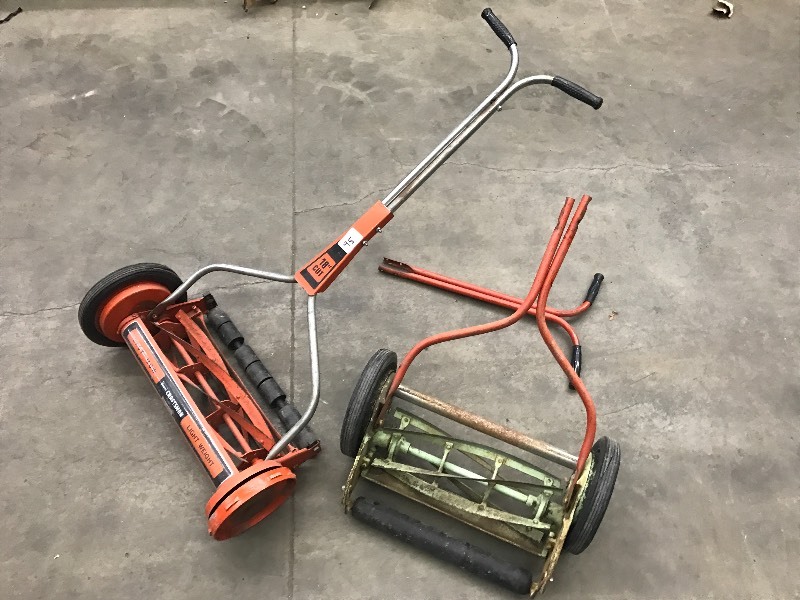 lot 95 image: Lot Of (2) Vintage Reel Mowers ...