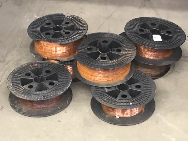 lot 96 image: (7) Partial Spools Of Copper-Coated...