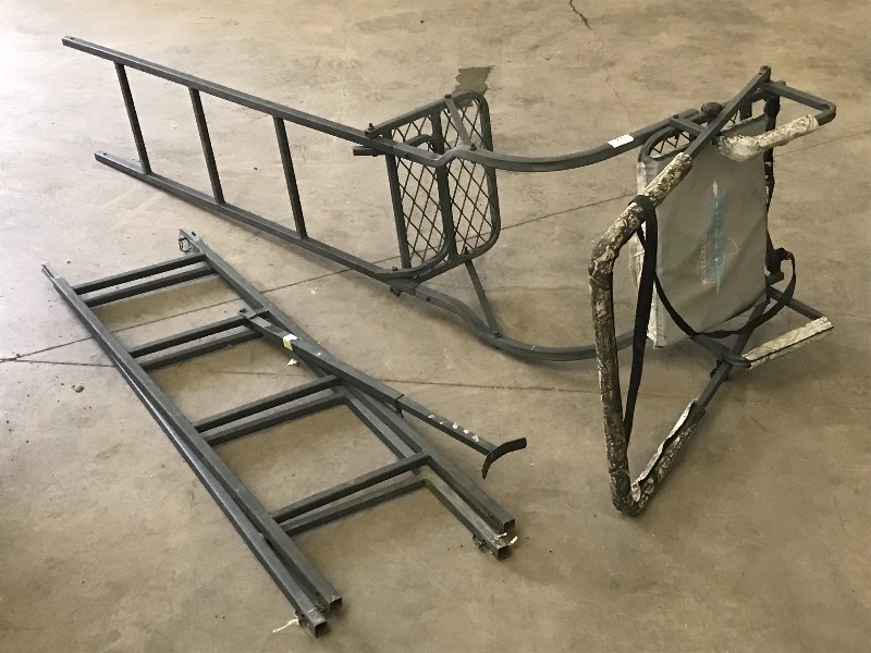 lot 98 image: Big-Dog 14ft Ladder Stand, Used ...