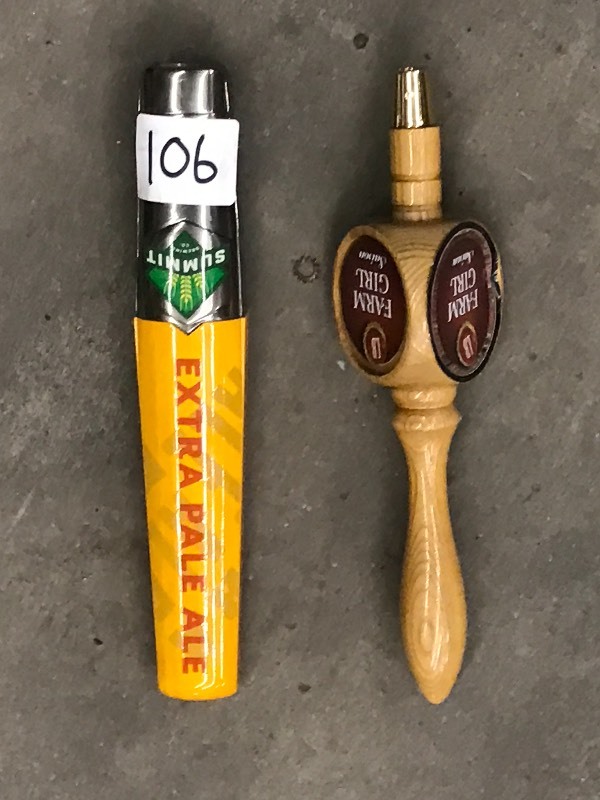 lot 106 image: (1) Summitt & (1) Farm Girl Beer Ta...