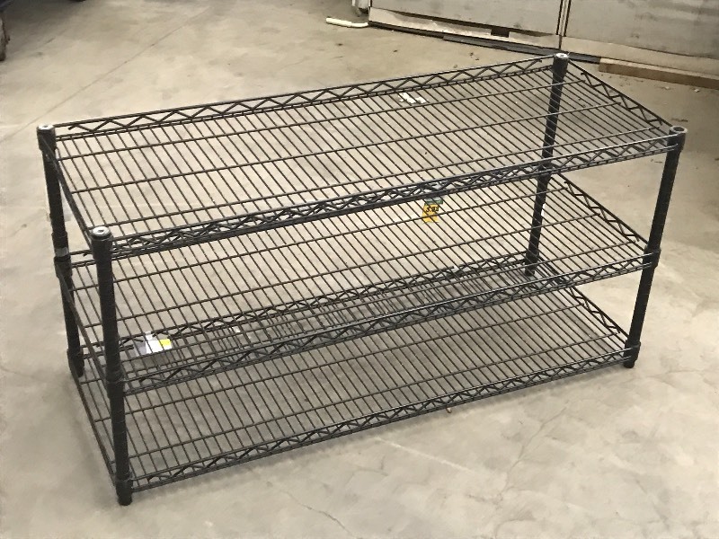 lot 122 image: 3-Level 48 Stee Storage Rack ...