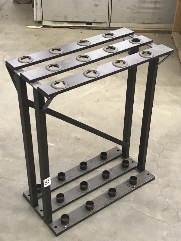 lot 123 image: 12-Place Steel Tool Sorter Rack ...
