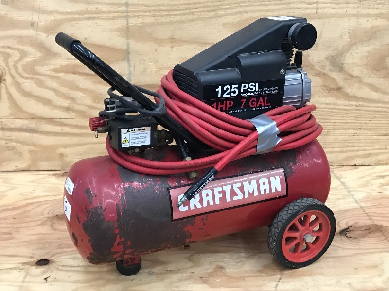 lot 2 image: Craftsman 7-Gallon Portable Air Com...
