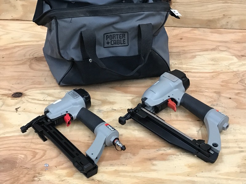 lot 20 image: Porter Cable 18-Gauge Stapler & 16-...