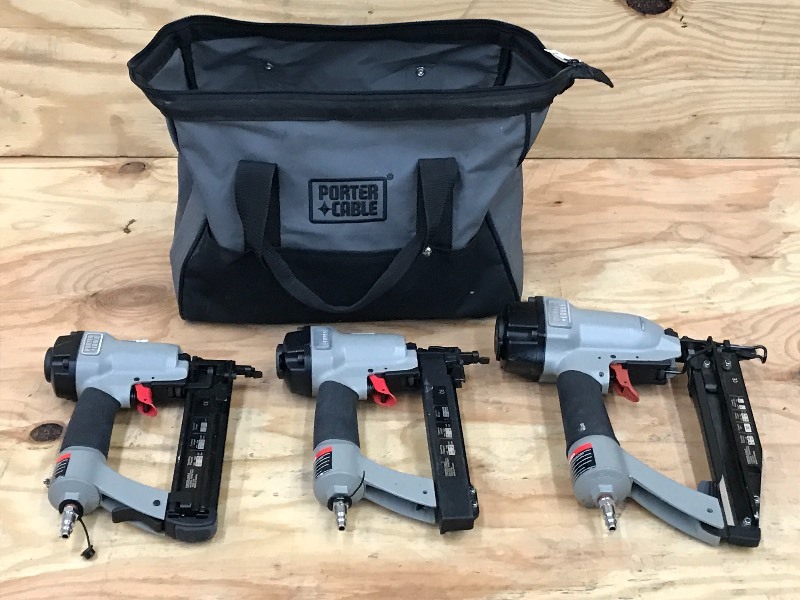 lot 24 image: Porter Cable Pneumatic Tool Set Wit...