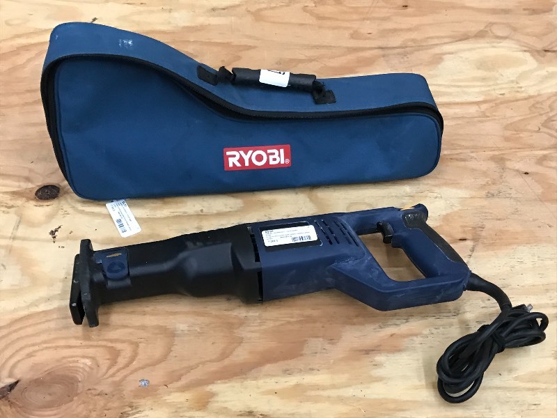 lot 29 image: Ryobi 115Volt Reciprocating Saw Wit...