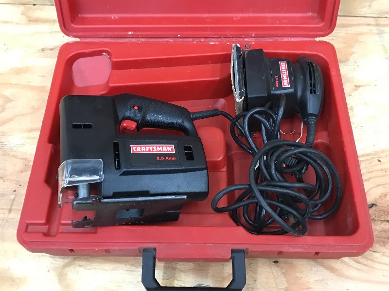 lot 53 image: Craftsman 115Volt Jigsaw & Palm San...