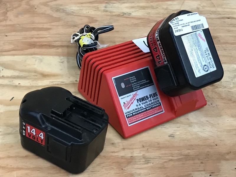 lot 67 image: (2) Milwaukee 14.4Volt Power Plus B...