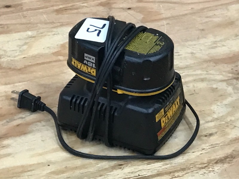 lot 75 image: DeWalt 18Volt XRP Battery With Char...