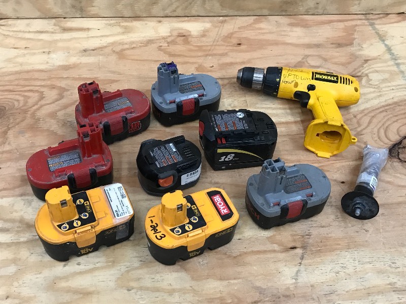 lot 81 image: Bin Of Assorted Ryobi  Skil  Ridg...