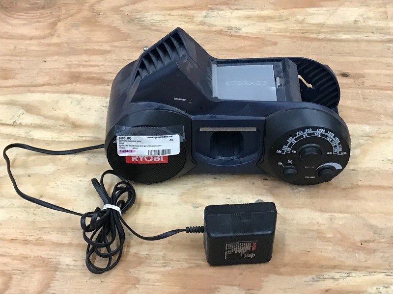 lot 100 image: Ryobi 9.6Volt Charging Station  Ra...