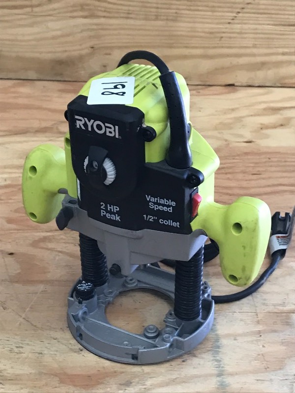 lot 198 image: Ryobi 2HP 12 Router, 115Volt ...