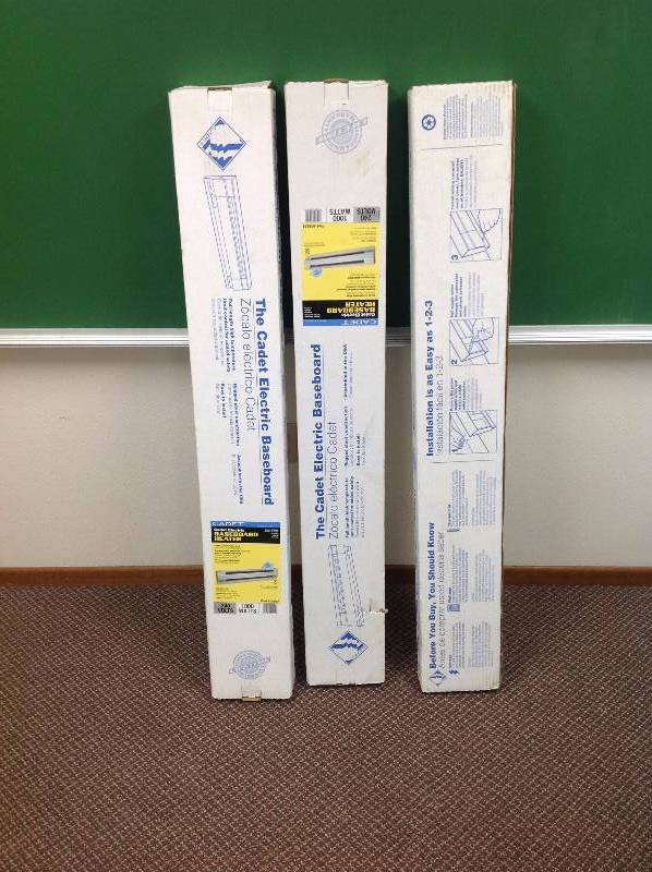 lot 52 image: 3- Cadet Electric Baseboard Heaters New
